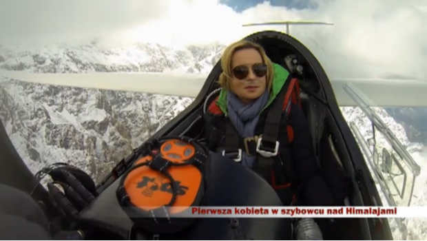 Jolanta Pieńkowska w szybowcu nad Himalajami!